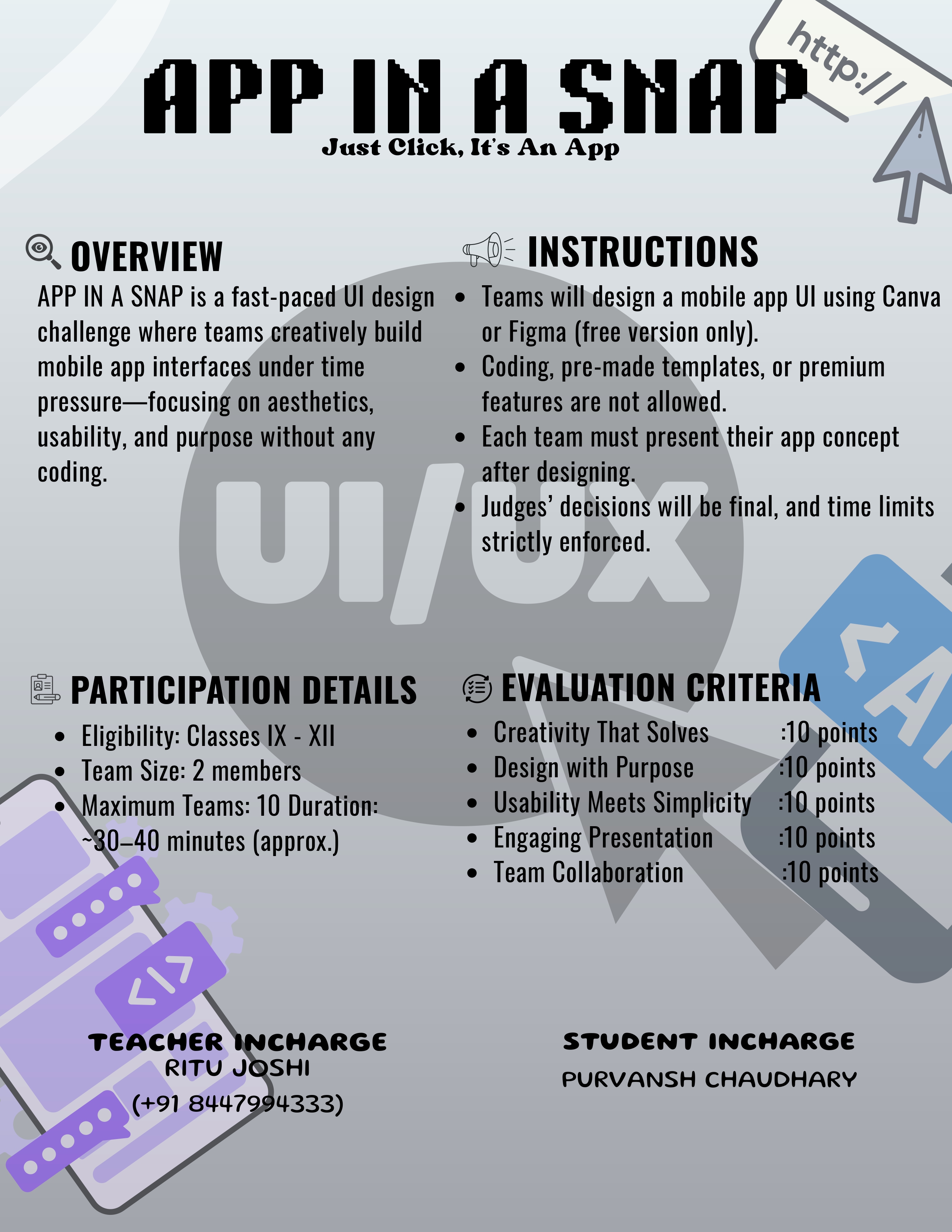 App in a Snap UI Design Competition